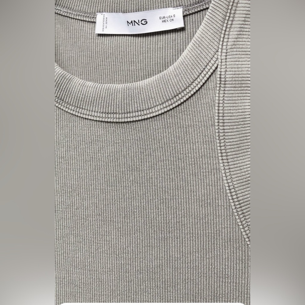 MANGO Ribbed Fitted Top - Picture 3 of 6